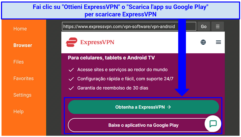 A screenshot showing it's easy to download ExpressVPN on Firestick