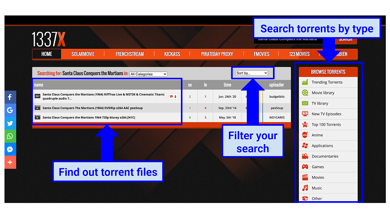 Graphic showing 1337x homepage