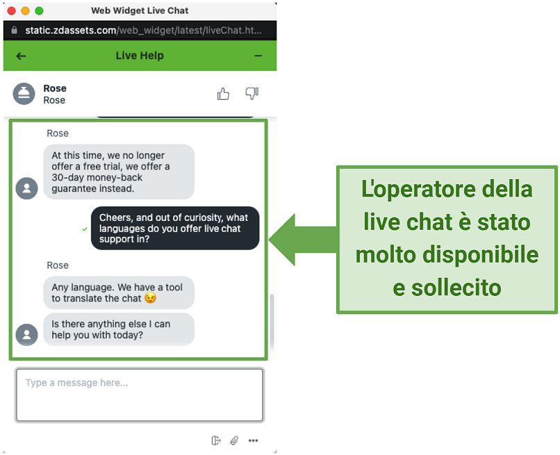 Graphic showing IPVanish and live chat conversation