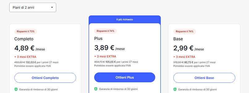 Screenshot of NordVPN's deal