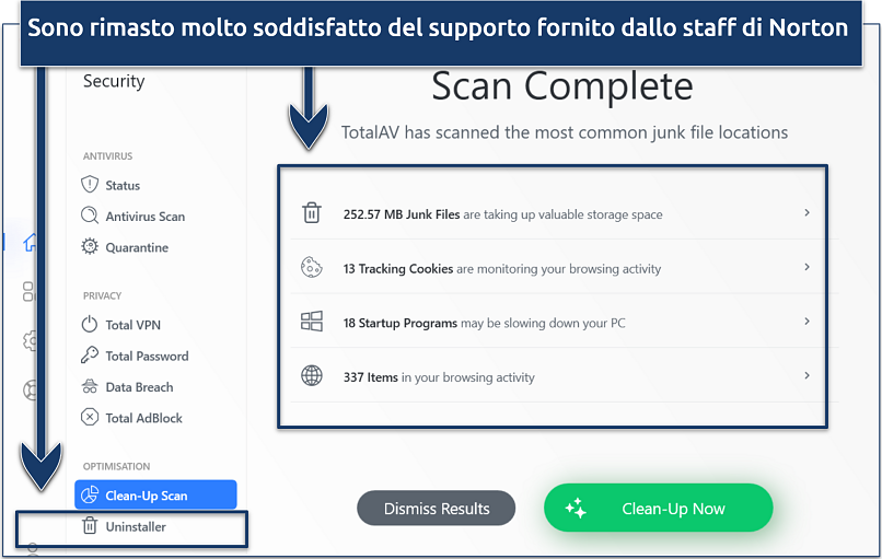 Lo screenshot mostra il team di supporto Norton che aiuta a configurare un account tramite la navigazione condivisa in tempo reale