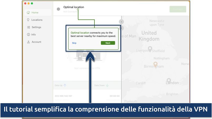 Schermate del tutorial pensato per i principianti nella sezione IPVanish