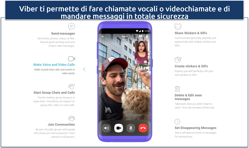 Screenshot of the Viber app's website